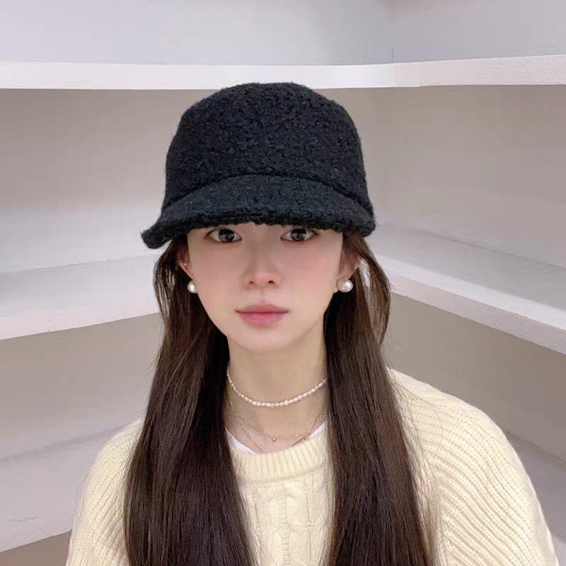 Streetwear Flat Top Wool Newsboy Hat For Fall And Winter Fashion Men Women