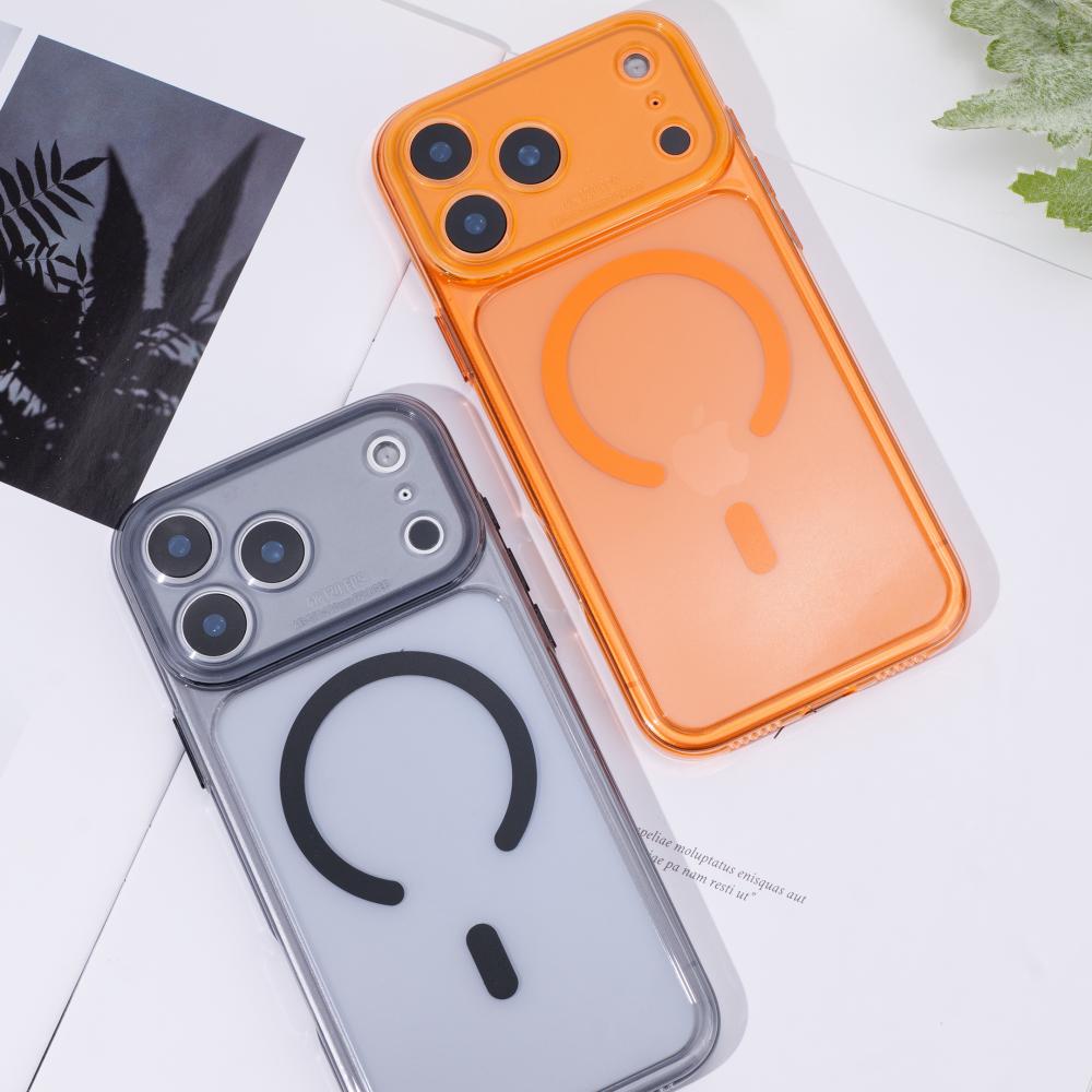 Applicable to iPhone17ProMax matte semi-transparent lens mobile phone case with Ai camera button, the new 17Pro fine hole magsafe magnetic suction