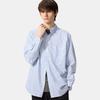 UNIQLO Color Block Plaid Point Collar Comfortable Long Sleeve Shirt Unisex shirts 485652-61