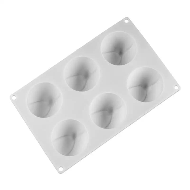 6 HolesChristmas Hat Silicone Molds Cake Decorating Tool Bakeware French Dessert Mousse Cake Mold Baking Cupcake Silicone  Mould