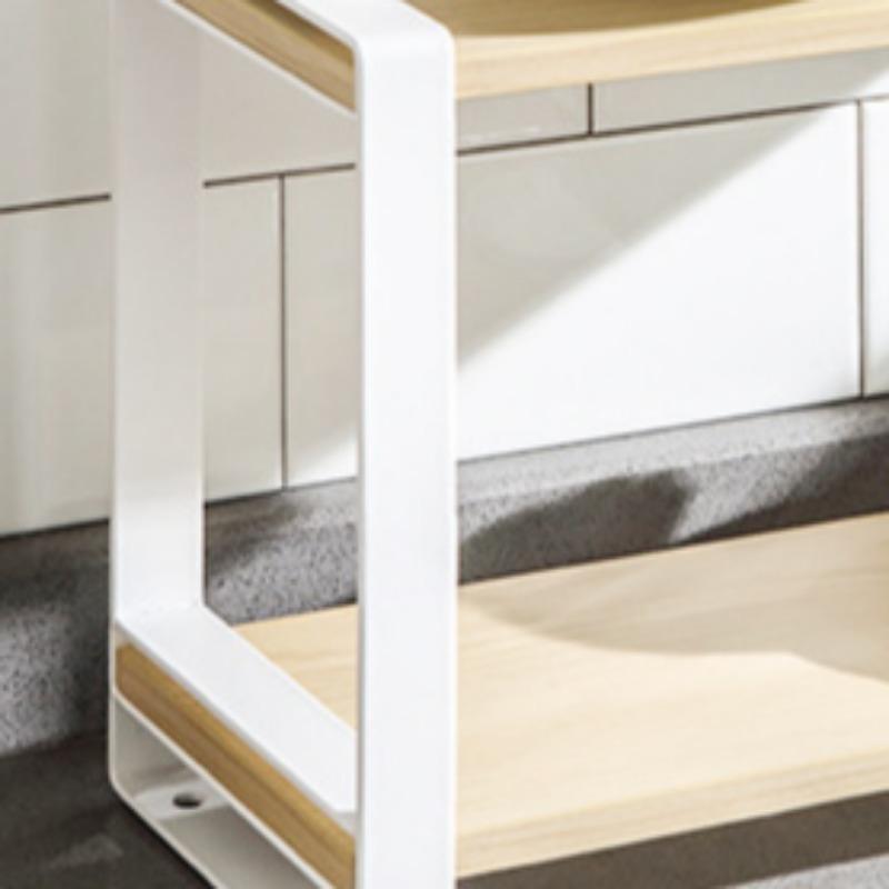 Double Layer Storage Rack Kitchen Spices Plank Shelf Home Stainless Steel Sundries Organization Rack Table Cutlery Metal Holders