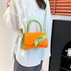 Fashion contrasting colors New niche texture handbag Casual versatile simple shoulder messenger bag