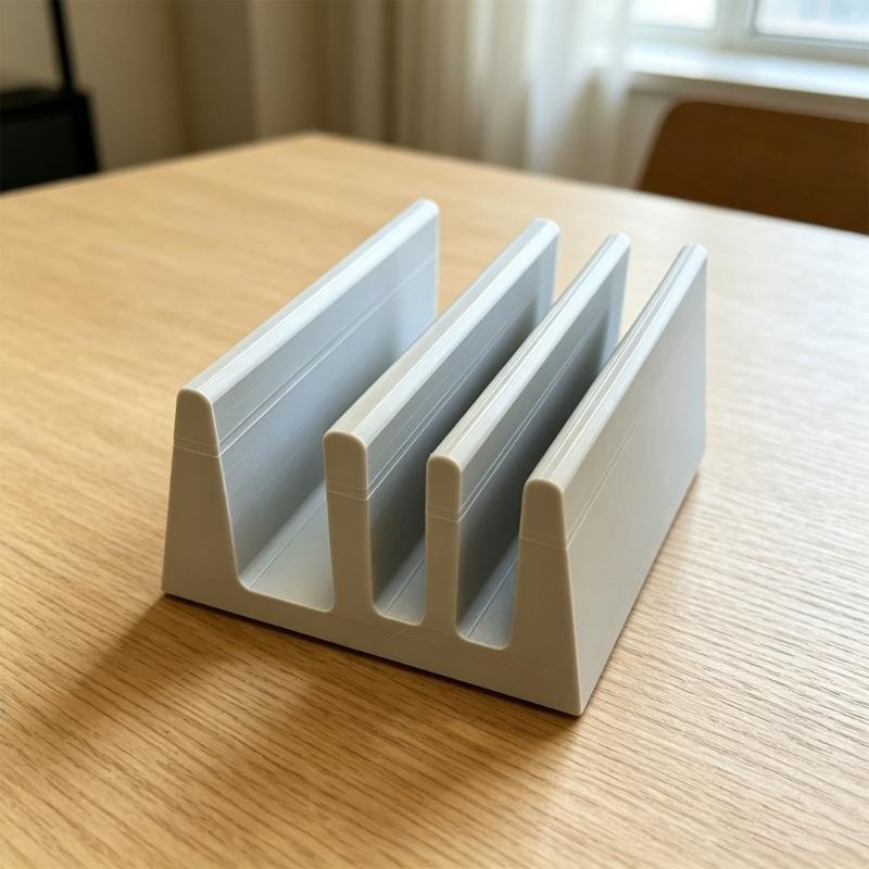 Compactly 3D Printed Cutting Board Stand With AntiSlip Grooves Cutboard Shelf For Secure Storage Easy To Clean And Maintain