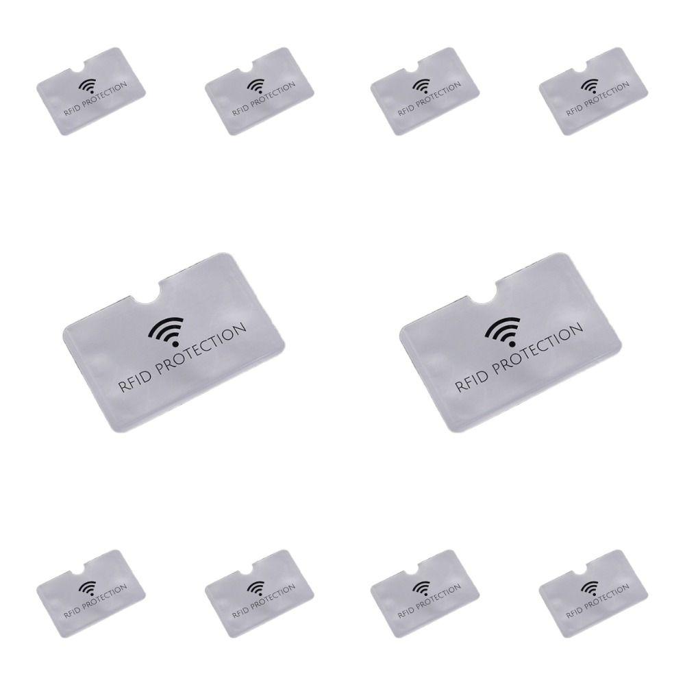10pcs Reader Lock NFC Blocking Case Aluminium Foil ID Card Box Anti RFID Card Holder  Female/Male