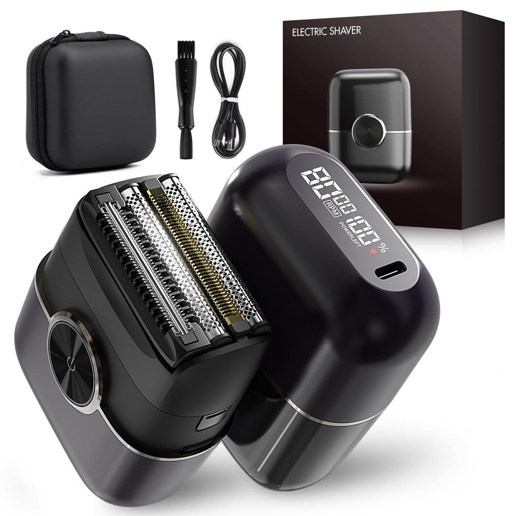 Kynor Electric Shaver New Reciprocating Shaver with 2 Speed Close IPX6 LED Battery Level Travel Lock Perfect for Business or As a Gift Men's FK-706