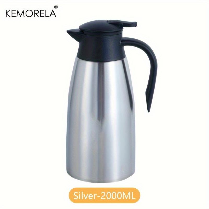 KEMORELA 2L Coffee Thermal Kettle Stainless Steel Vacuum Flasks Office Thermos Bottle Insulation Kettle Hot Water Thermos Pot