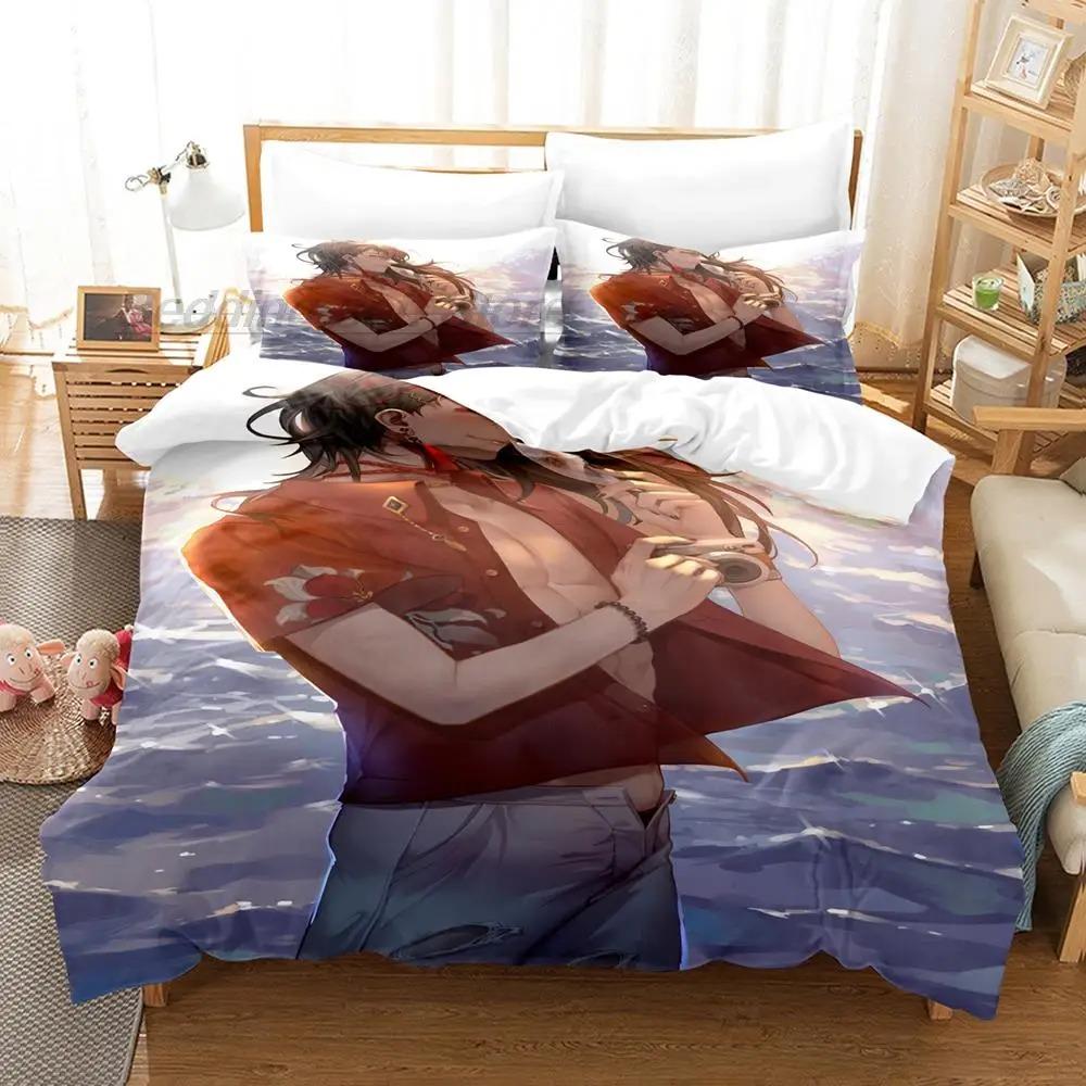 Hololive Vox Akuma Bedding Set Single Twin Full Queen King Size Bed Set Aldult Kid Bedroom Duvetcover Couette Imprimée Enfants