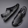 Summer outdoor sandals men's leather jelly sole casual sandals men's bag head men's hole beach men's cool slippers