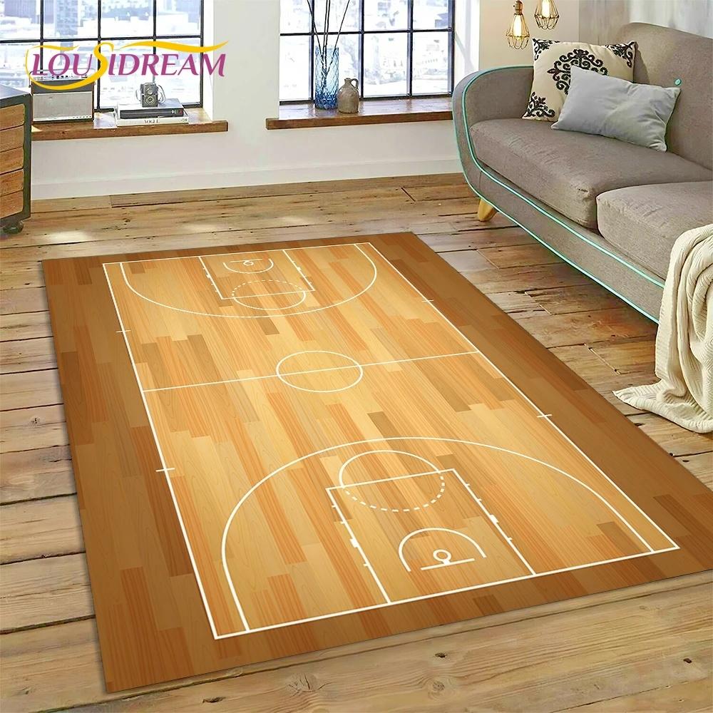 Lastest Basketball Court Frame Cartoon Rug Carpet for Living Room Bedroom Home Decor,Decoration for Sofa Doormat