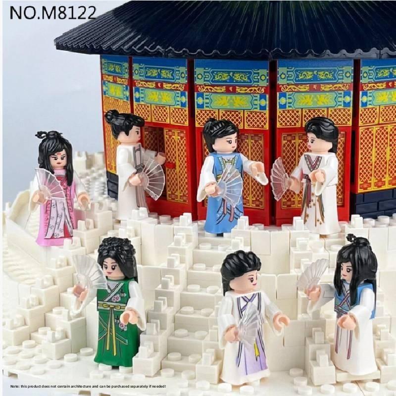 Hanfu Chinese Girls Elements Building Block Toys Set For Kids Play And Learning