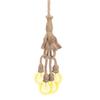0.5m E27 Vintage Hemp Rope Ceiling Light Base Pendant Lamp Bulb Holder 85-265V (3*holder)
