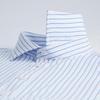 Judger Men's Easy-Care Striped Business Casual Long-Sleeve Shirt