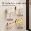 Suction Cup Slippers Rack, Household Wall-mounted Shoes Storage Rack Without Drilling, Bathroom Slippers Draining and Storage Rack