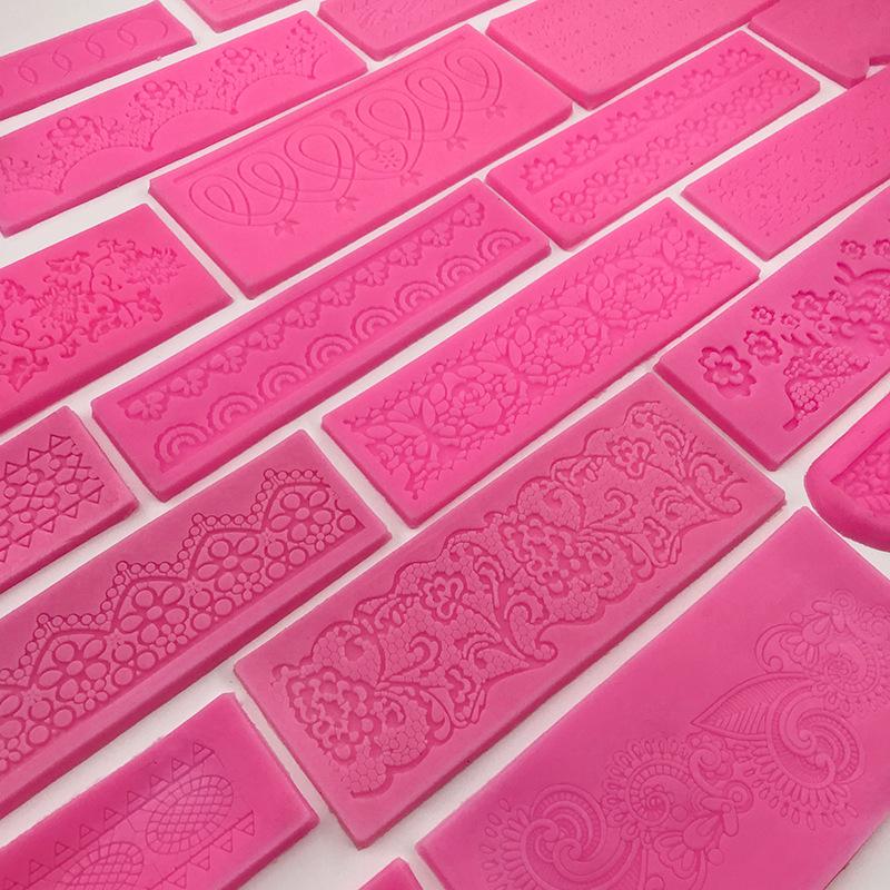 Vintage Pattern Fondant Silicone Mold Cake Border Decoration Set