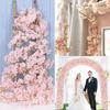 180Cm Artificial Flowers Cherry Blossom Garland Wedding Arch Garden Backdrop Home Party Decoration Silk Fake Plants Vine
