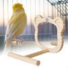 Holz Vogel Spiegel, Papagei Interaktives Spielzeug Übung Hängender Holz Käfig