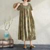 Summer Cotton Silk Loose Nightgown for Plus Size Women - Casual Mom Style Home Dress