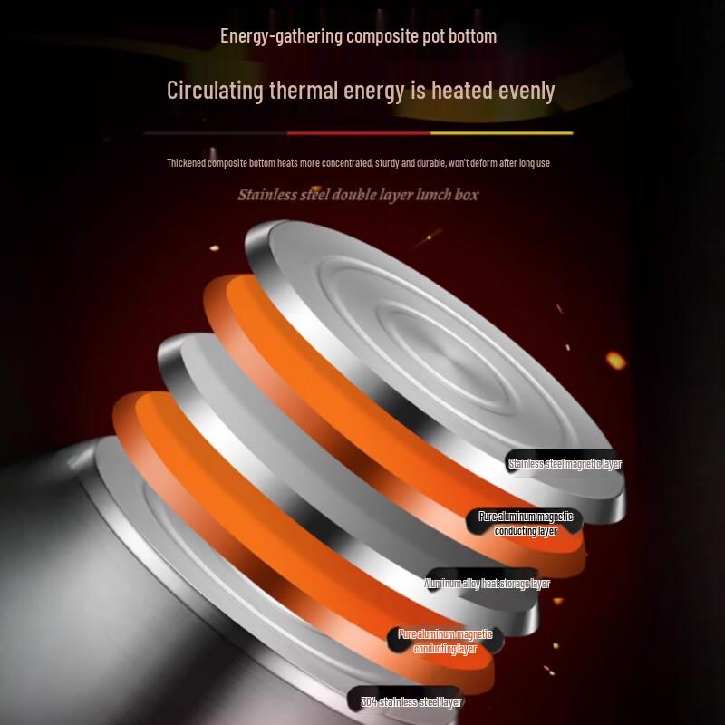 SuLe 304 Stainless Steel 32cm 4-Layer Induction Steamer Pot