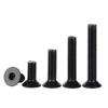 Yigu Black 304 Stainless Steel Extended Flat Head Hex Socket Screws (M2, M3, M4)