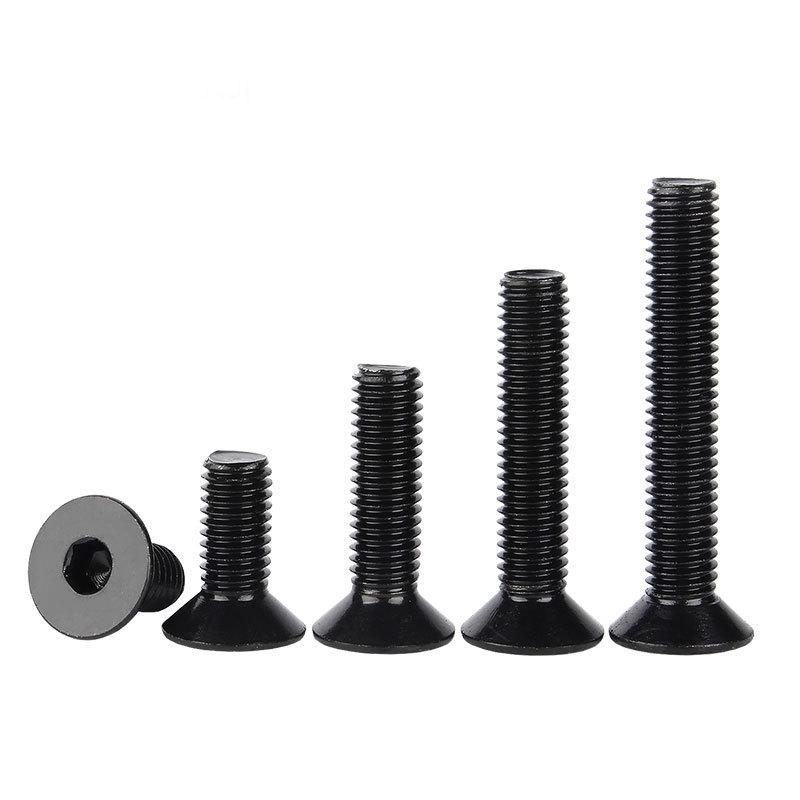 Yigu Black 304 Stainless Steel Extended Flat Head Hex Socket Screws (M2, M3, M4)
