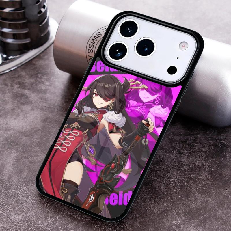 Genshin Impact Beidou Phone Case for iPhone 17 16 15 Pro Max Air 14 13 12 11 Plus Shockproof Cover