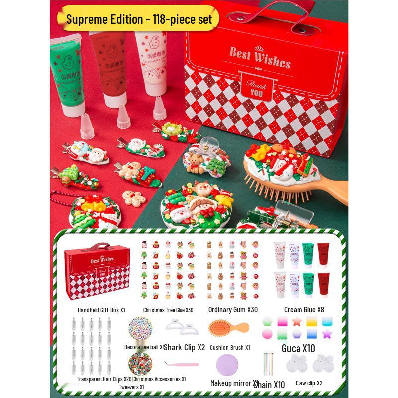 Handmade Christmas DIY Art Pack for Kids: Kindergarten & Primary School, Ideal for Girls Aged 6+