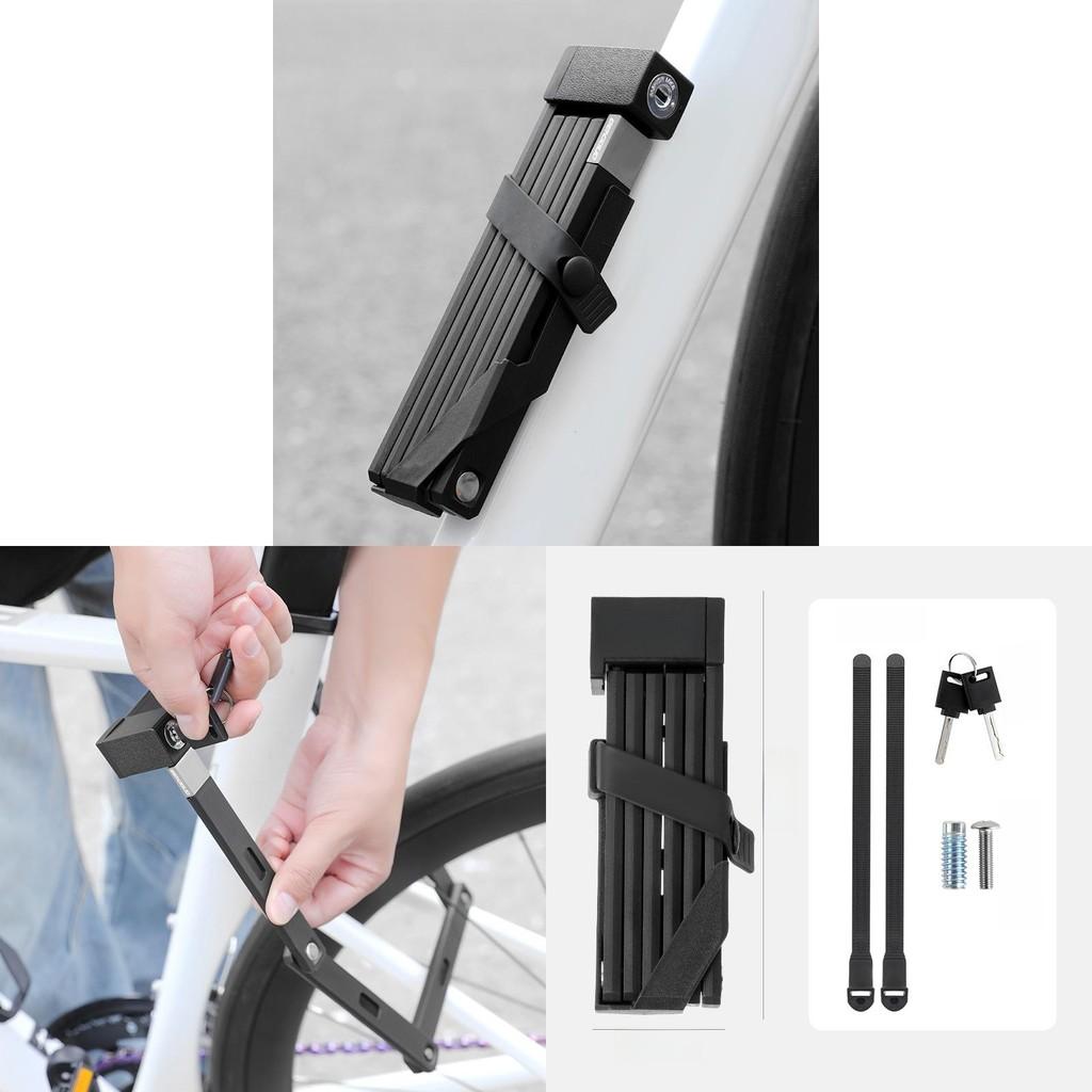 Bike Lock Portable Folding Lock With Stainless Steel Rivets For Ebike And Motorcycle Safety