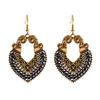 Indian Jhumka Zircon Vintage Bell Tassel Earring Boho Antique Ethnic copper Plated Drop Hanging Earrings For Women Pendientes