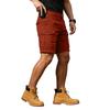 Men's Cargo Shorts with 6 Pockets, Elastic Waist and Button Closure, Color Casual Shorts for Summer Everyday Wear