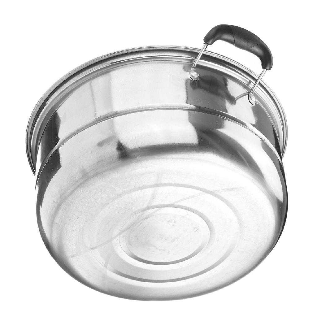 Oală argintie din oțel inoxidabil 410 Oală pentru supă cu 3 straturi Oală nemagnetică pentru gătit Vase multifuncționale Tigaie antiaderență Oală cu inducție