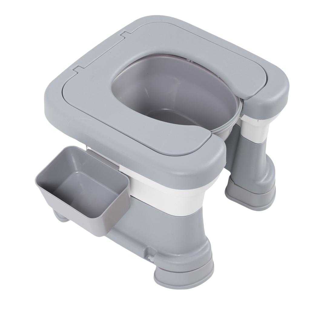 Portable Commode Chair Bedside Potty Shower Chair Non Slip Bedside Toilet for Bathing and Squat Toilet