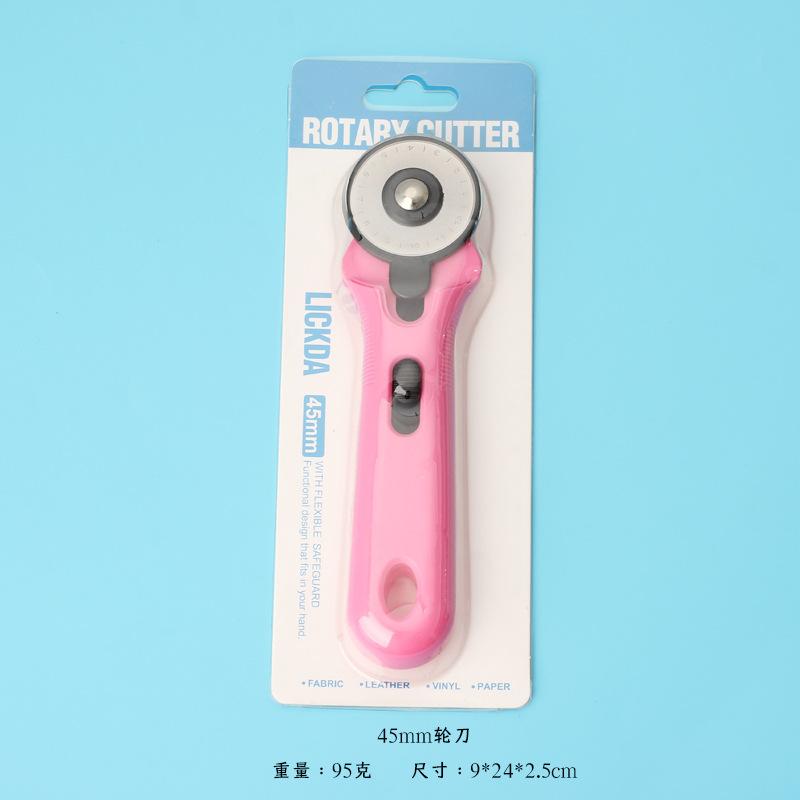 Versatile, Patchwork Wheel Knife 45mm Leather Cutting Knife, Manual Rotary Cloth Cutting Wheel Knife Plastic Handle Hob