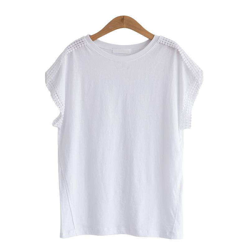 Dámské letní tričko s krátkým rukávem Top tričko s netopýřími rukávy s průstřihy Volné Velké Spodní díl