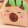 Cute Capybara Plush Wallet Cartoon Animal Coin Purse Portable Money Changer Pouch Earphone Storage Bag Birthday Gifts