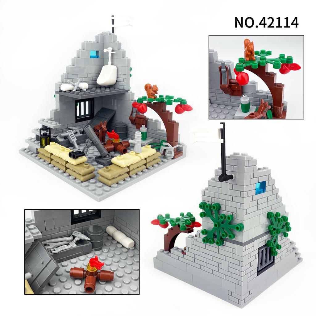 MOC Military Series Urban Street Battle Scene Figurine Building Blocks Toys