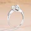 Anel de moissanite 2ct cor D S925, anel de prata esterlina para noivado feminino, anel de diamante, presente de casamento para namorada, joia requintada para presente