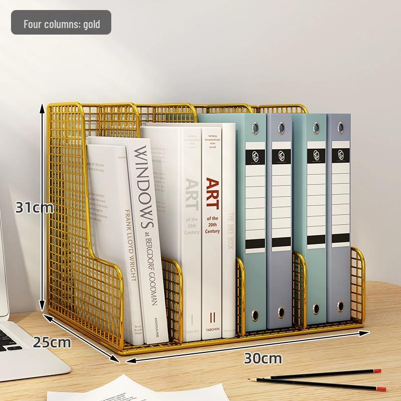 Desktop File Organizer: Multilayer Large Capacity Storage Rack for Office Supplies