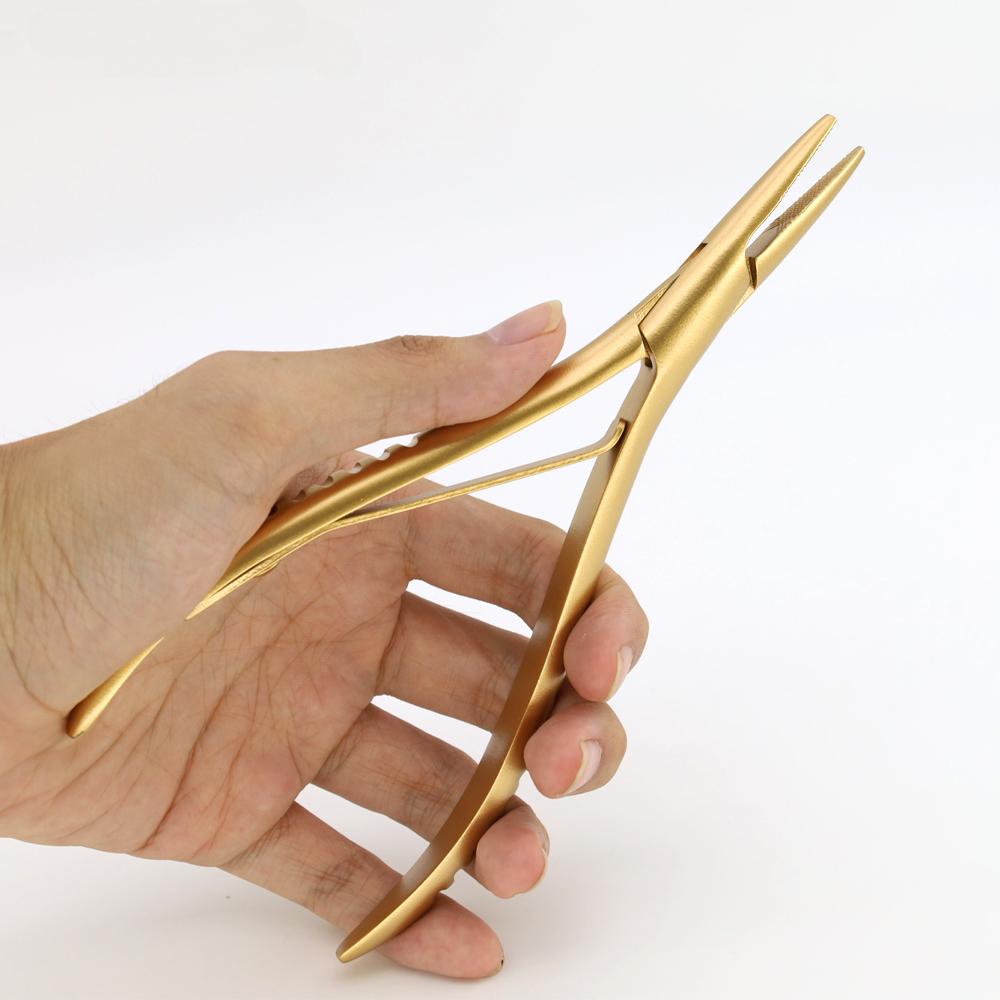 1Pcs Weft Application Pliers Flat Shape with Teeth Professional Hair Extension Beads Dreadlock Pliers Tools