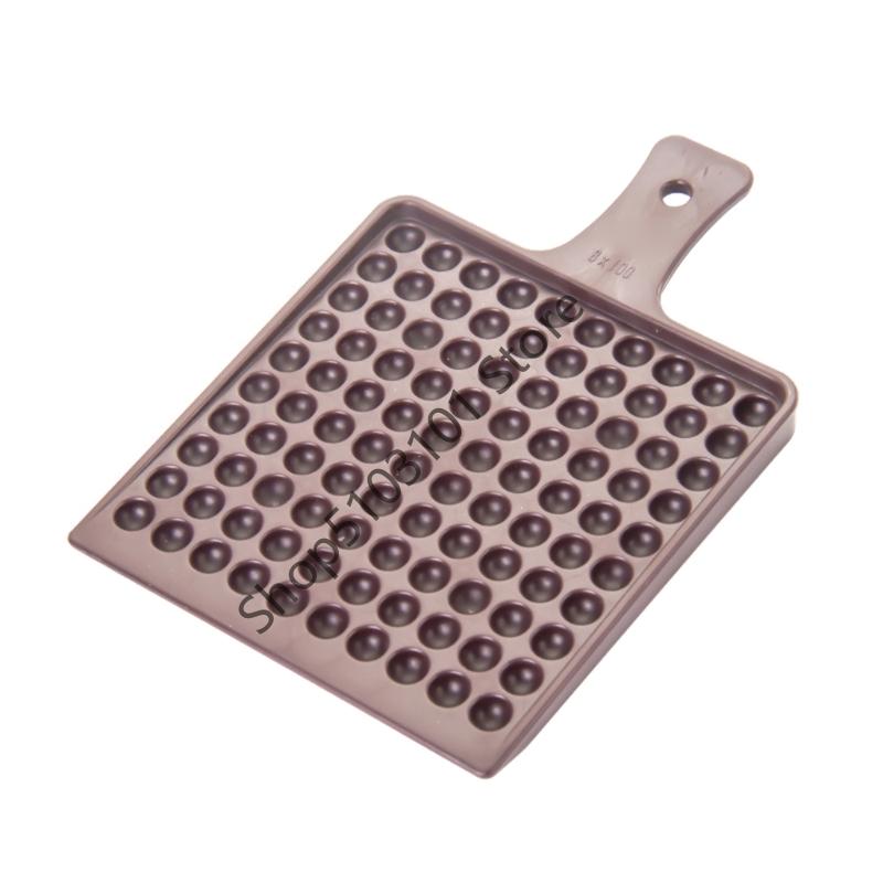 

Round Jewelry Beads Counting Board 100 Holes Quick Counting Tray For Gemstone Pearl DIY Necklace Crystal Amber Jade Counter Box