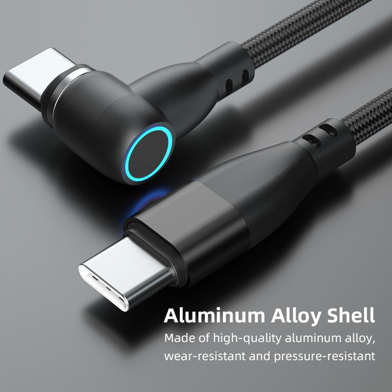 2022 9pin USB C 6 In 1 Rotate Charging Data Cables PD60W Super Fast Charging 5A Charger Line Type C Micro 3 Magnet Heads
