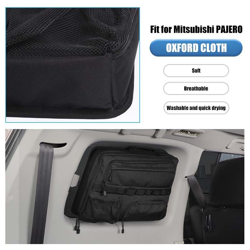 Kofferraum Heckscheibe Seitenaufbewahrungstasche Organizer Passend für Mitsubishi PAJERO 2007-2021 Verstauen Aufräumen Autozubehör