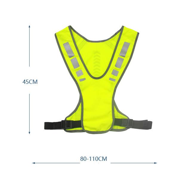 Outdoors Reflective Vest Comfortable Breathability Safety Night Jacket For Man Woman Running Jogging Cycling Motorcycle Walking