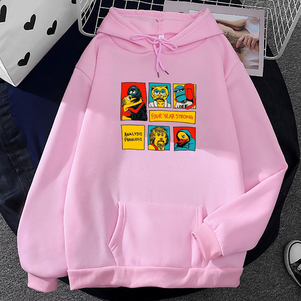 Funny Graphic Hoodies Four Print Sweatshirts Winter Soft Comfortable Pullovers Men/Women Clothes Hooded
