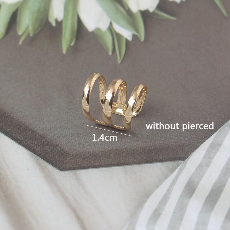 

New Hiphop Style Fashion Punk Rock Ear Clip Cuff Wrap Earrings No piercing-Clip On Earring Statement Zircon Ear Clip