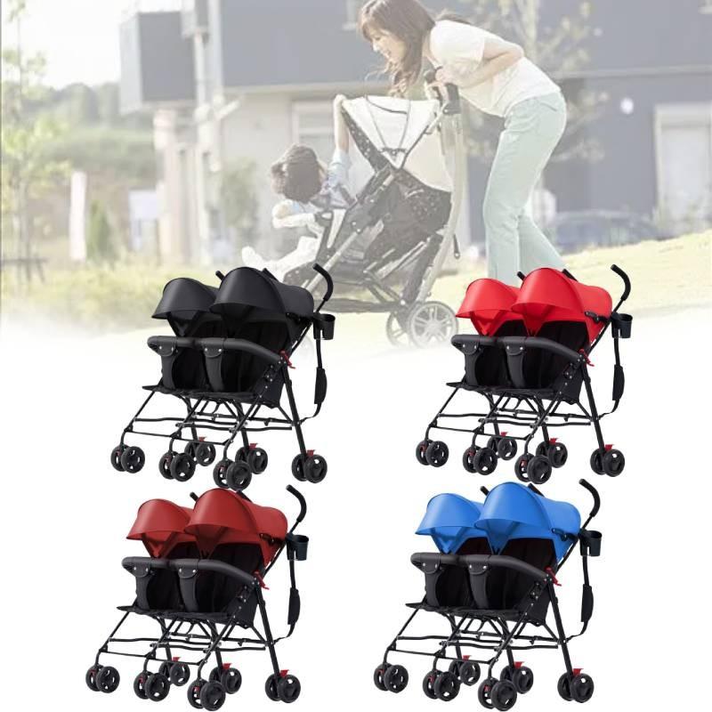 Wheeled Six Twin Baby Stroller Ultra Lightweight Fold Multi Functional Stroller