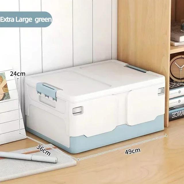 Book Storage Classroom Student Desktop Foldable Book Box Dust-Proof Book Box Organizing Storage Box зелёный