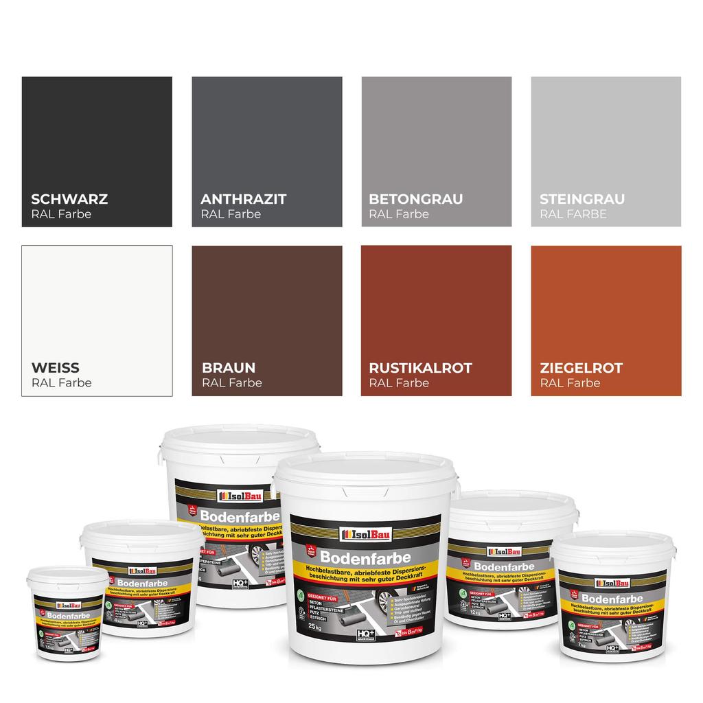 IsolBau Road Paint for Concrete Bodenfarbe 4 Black