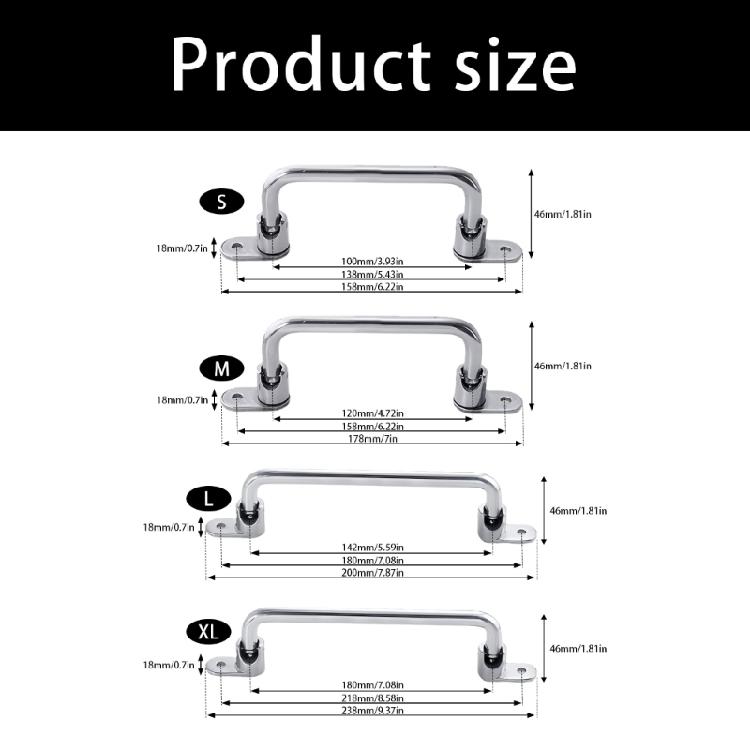 Space Saving Cabinet Pull Handle Stainless Steel 90 Degrees Folding Handle Replacement Equipment Box Handle Hardware