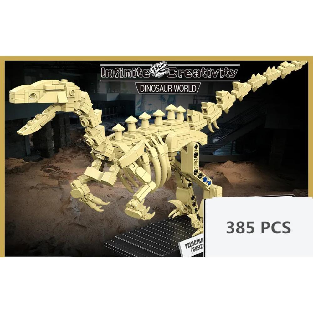 Dinosaur Skeleton Fossils Building Blocks Jurassic Park World Tyrannosaurus Rex Model Bricks Toys For Children Boy Gifts