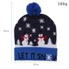 Christmas Decoration Props Children's Colorful Glowing Light Knit Hat Cap Santa Clause Elk Snowman Style